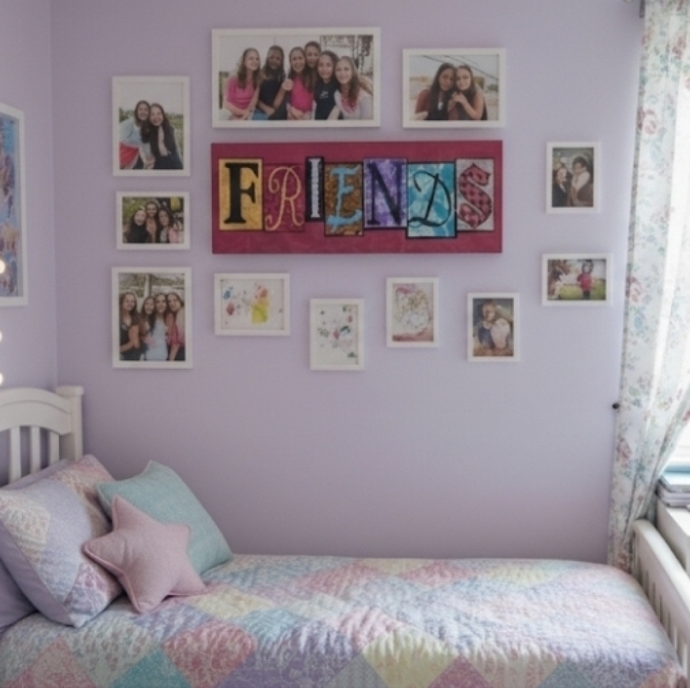 Friends Pink Canvas Wrapped Wall Art